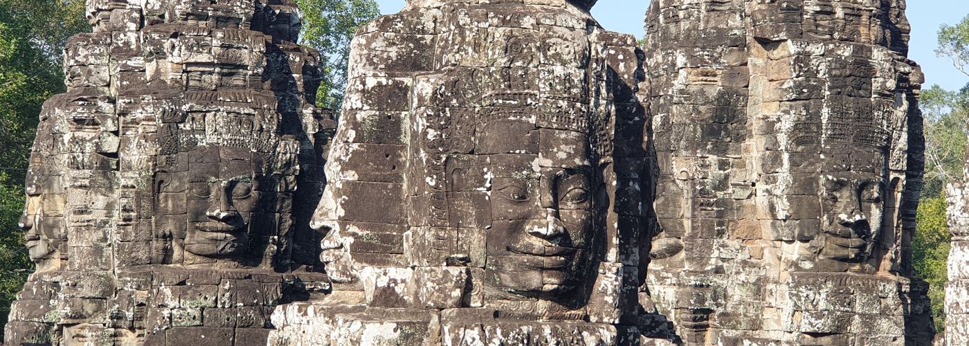 Buddha Smiling Faces at Bayon Temple